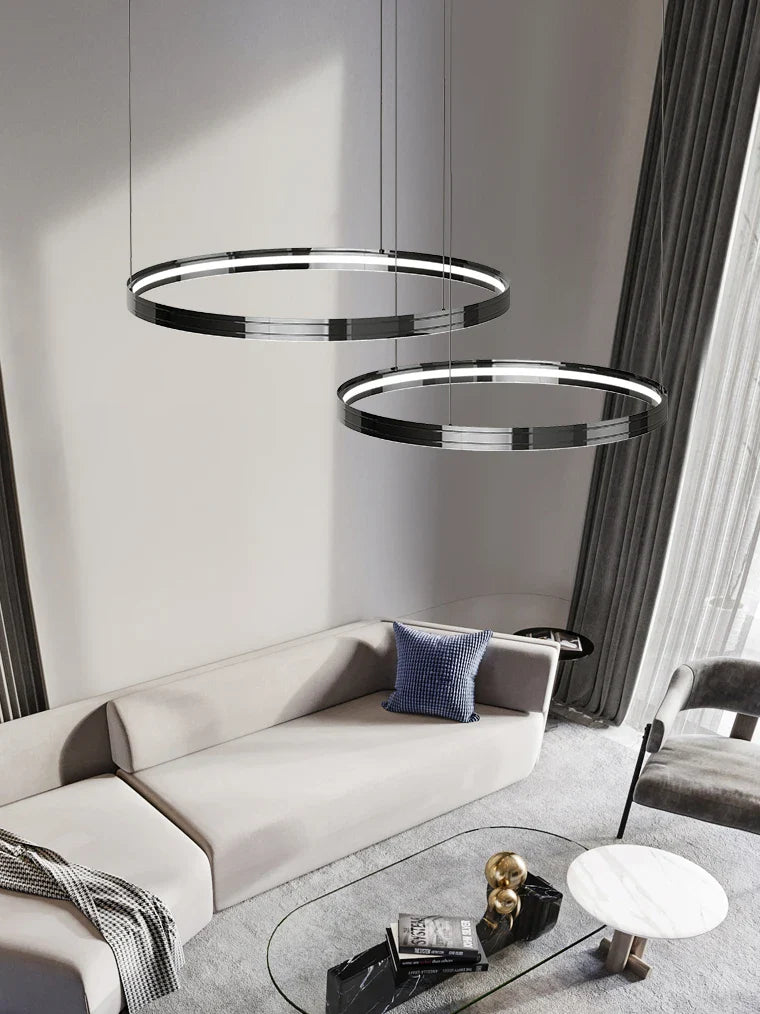 Lampadario ad anello moderno elegante e luminoso