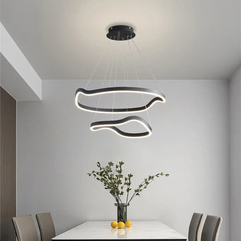lampadario anelli deformati design panochas per interni