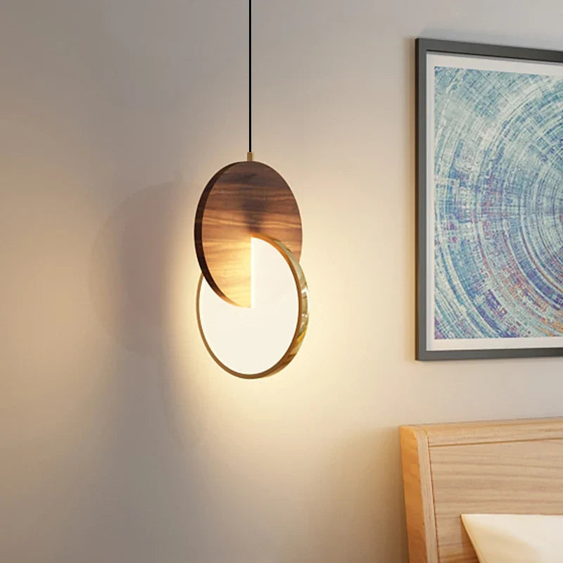 lampadario nordico in legno massiccio stile cinese moderno