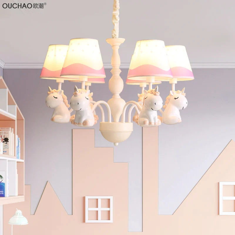 lampadario unicorno per asilo e camera da letto