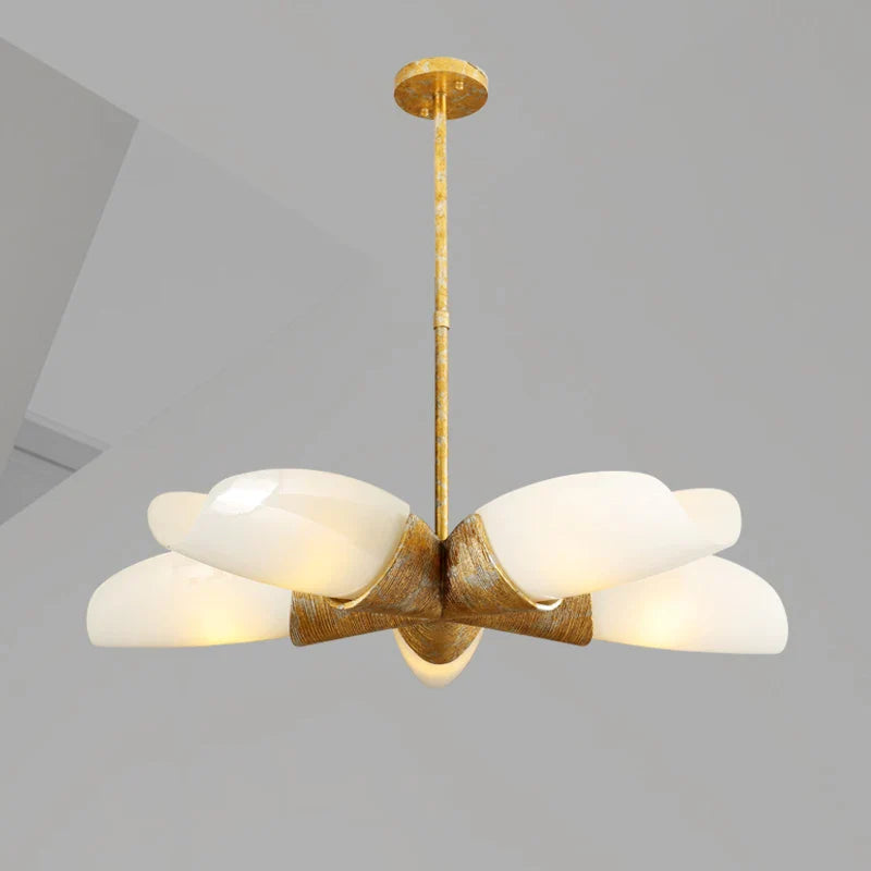 lampadario minimalista moderno in vetro per interni eleganti