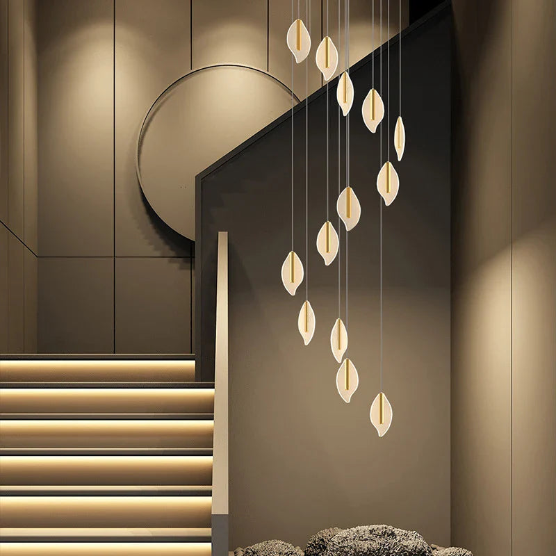lampadario moderno in acrilico per illuminazione decorativa interna