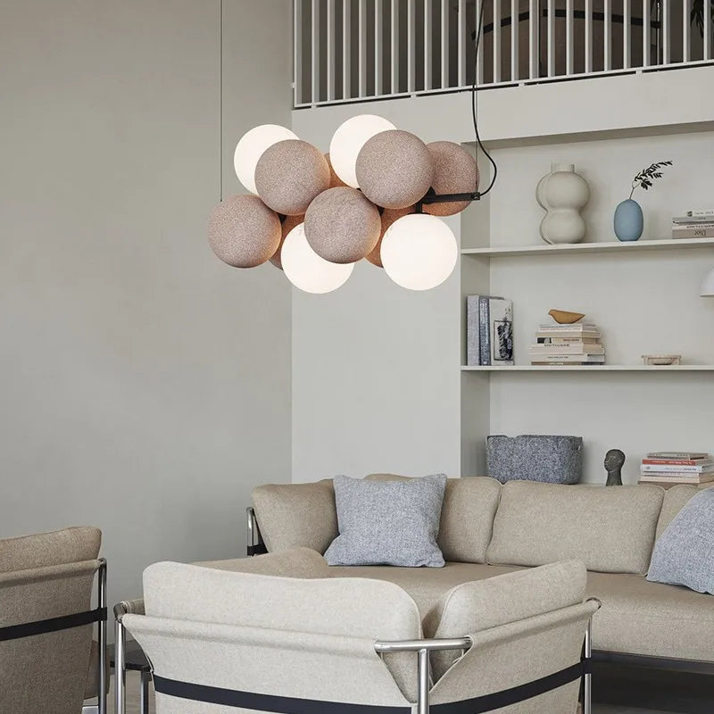 lampadario creativo in velluto per un'illuminazione di alta gamma
