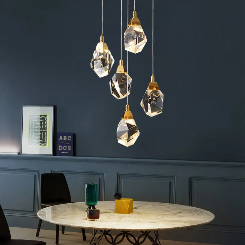 lampadario in cristallo moderno winfordo per sala esposizioni