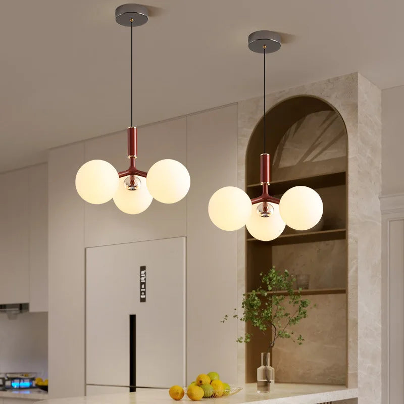 lampadario nordico moderno minimalista magic bean 9 led sospensione