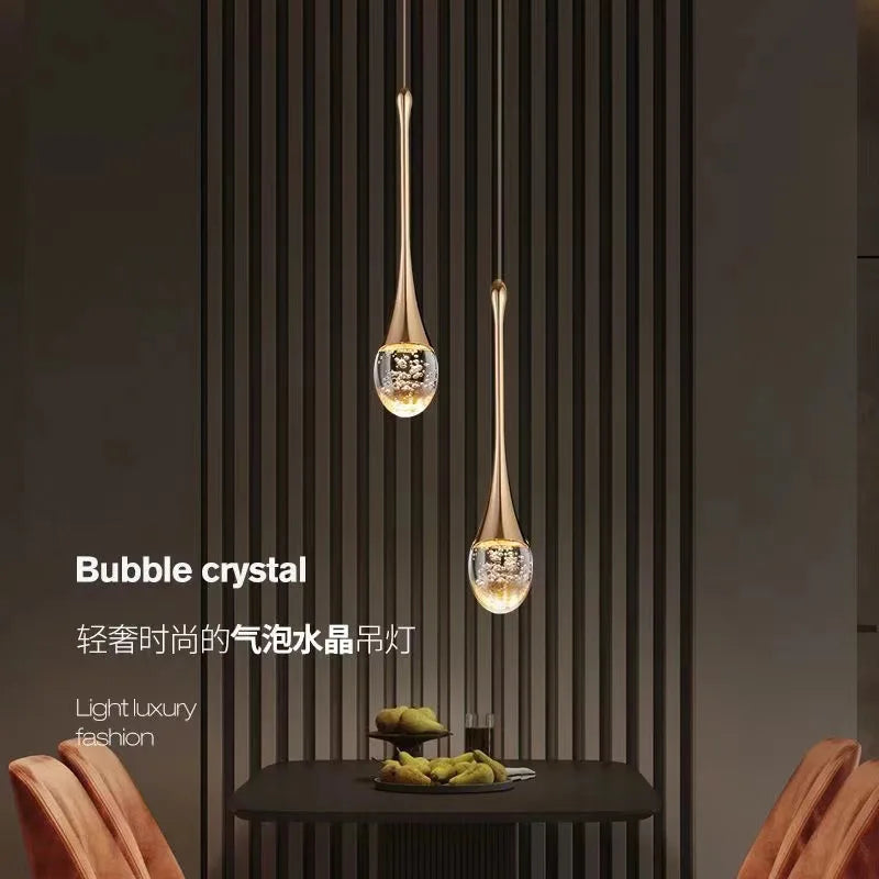 lampadario di lusso a bolle di cristallo per decorazione moderna