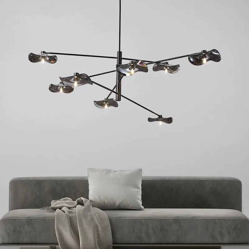 lampadario in vetro sospensione metallo lampadina g4 altezza regolabile