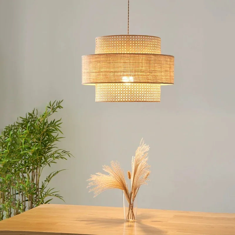 Lampadario artigianale LED elegante e naturale