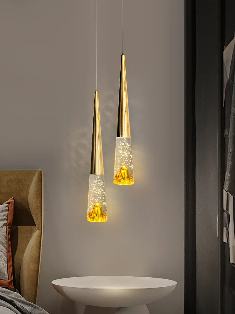 lampadario in cristallo a bolle per illuminazione di lusso nordica