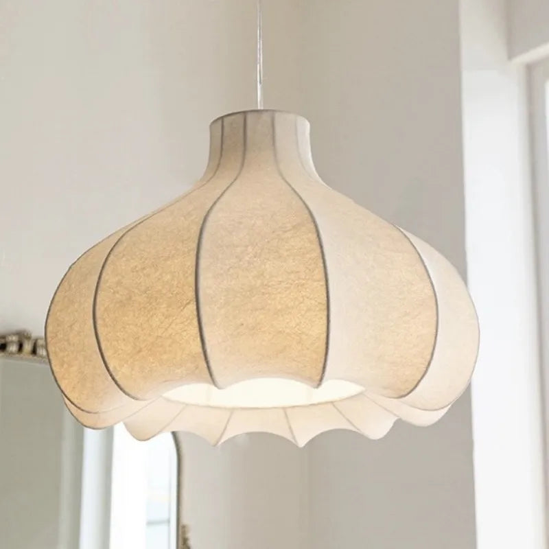 lampadario led in seta minimalista nordico wabi sabi lampada decorativa da interno