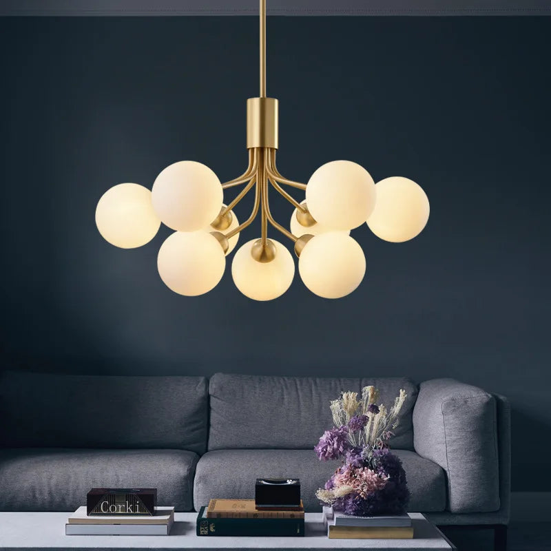 lampadario fagiolo magico in vetro illuminazione moderna romantica