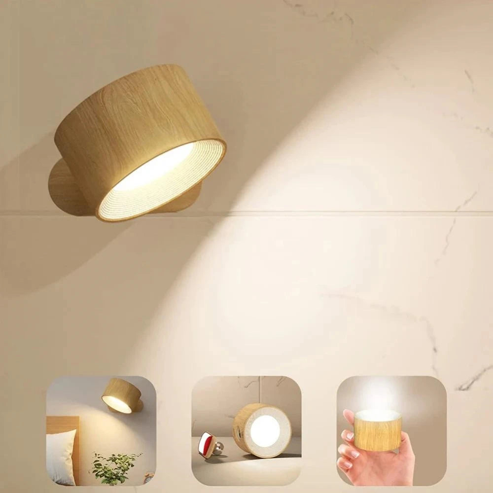 ASRTD Applique da parete LED tattile con telecomando, senza fili, montaggio magnetico, per camera da letto, lampada da lettura (Colore: Nero(Telecomando), Dimensione: 0-5W)