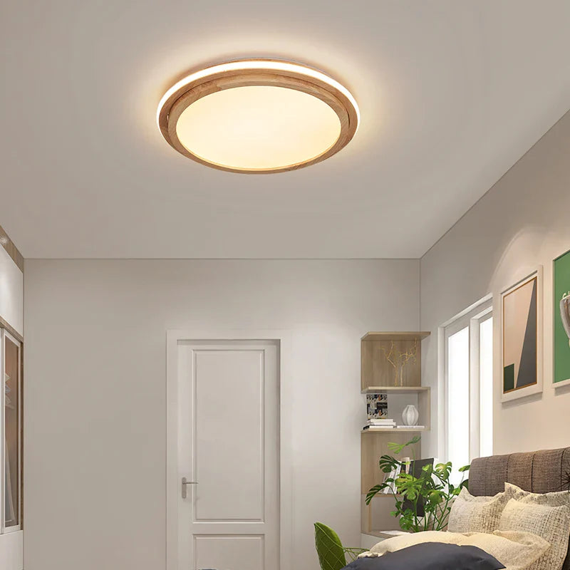 Lampadario moderno legno elegante
