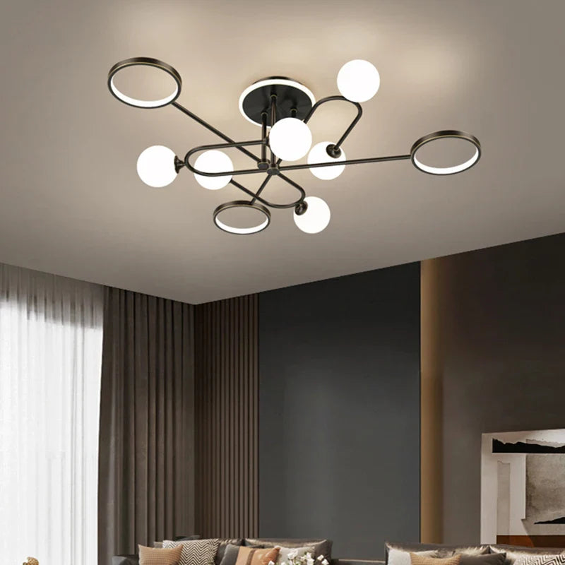 lampadario led moderno in vetro