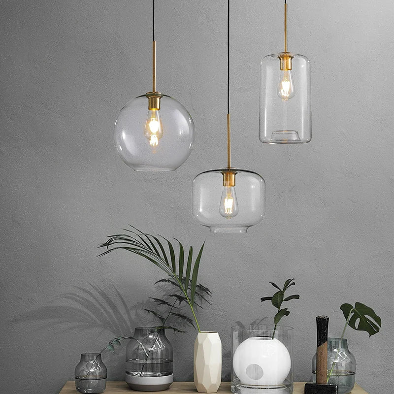 Lampadario in vetro LED design atelier