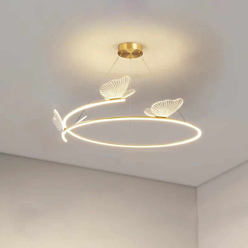 lampadario moderno minimalista a farfalla led per decorazione casa