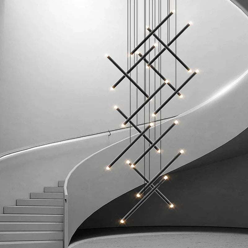 lampadario moderno LED per terrazza interna e mansarda