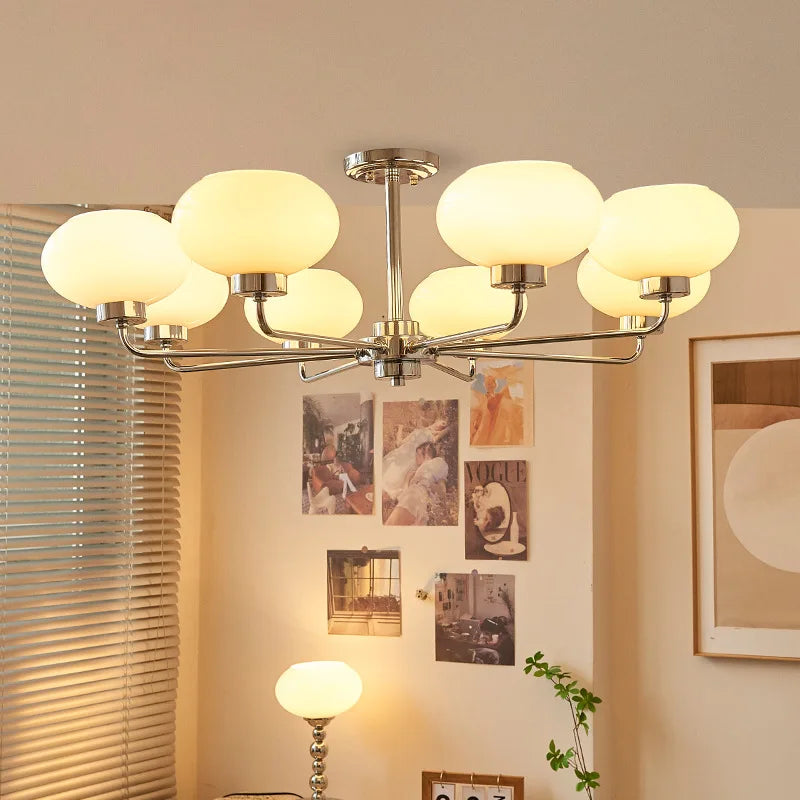 lampadario moderno bauhaus in vetro per soggiorno nordico