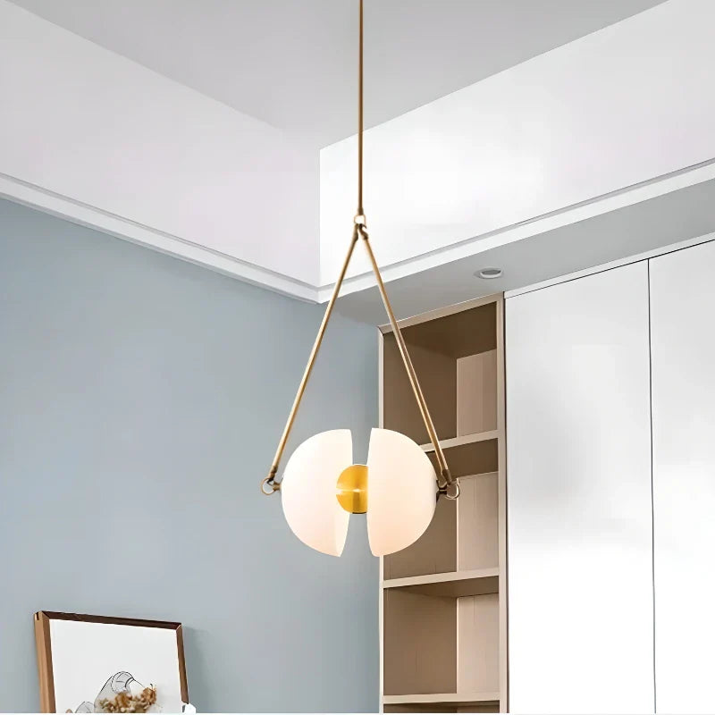 lampadario in vetro minimalista per decorazione moderna e nordica