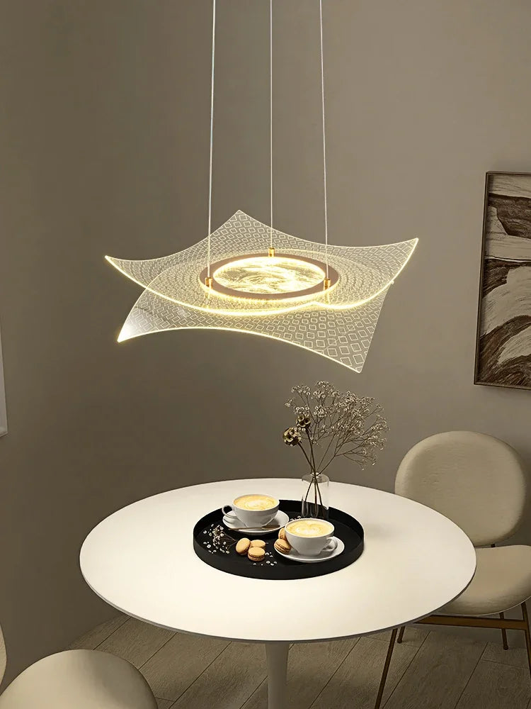 lampadario in acrilico lusso creativo con illuminazione led decorativa