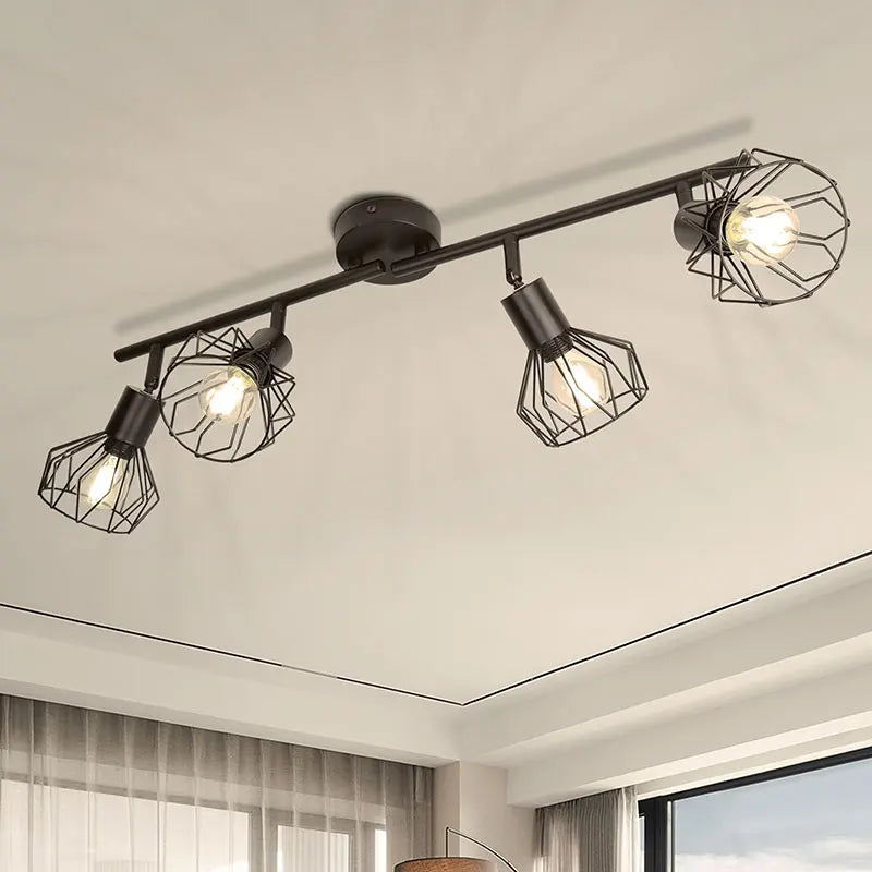 lampadario in metallo a led illuminazione interna angolo regolabile decorativo