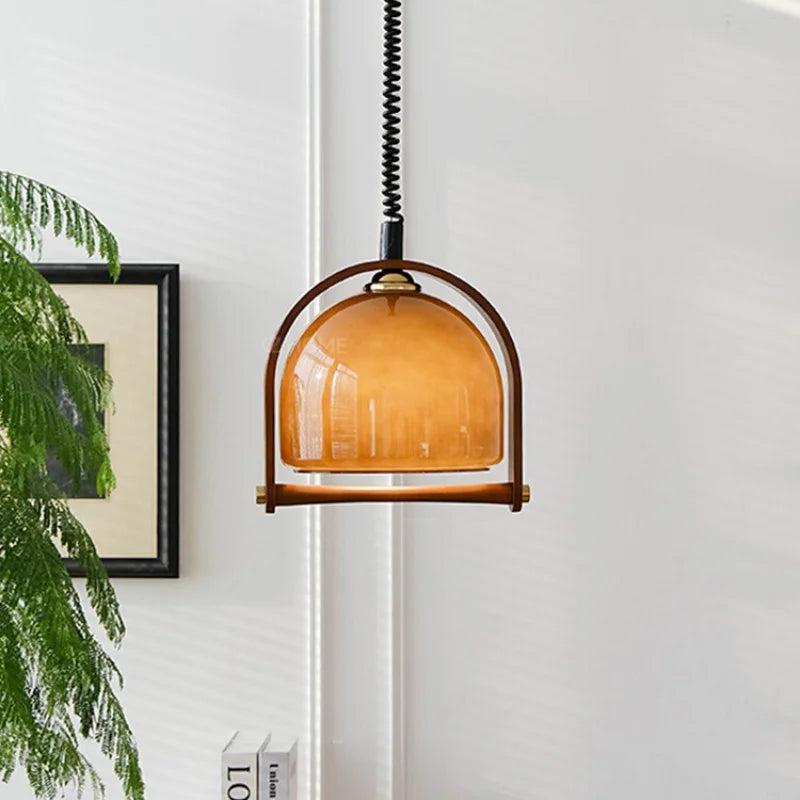 lampadario in vetro medievale per illuminazione sospesa decorativa