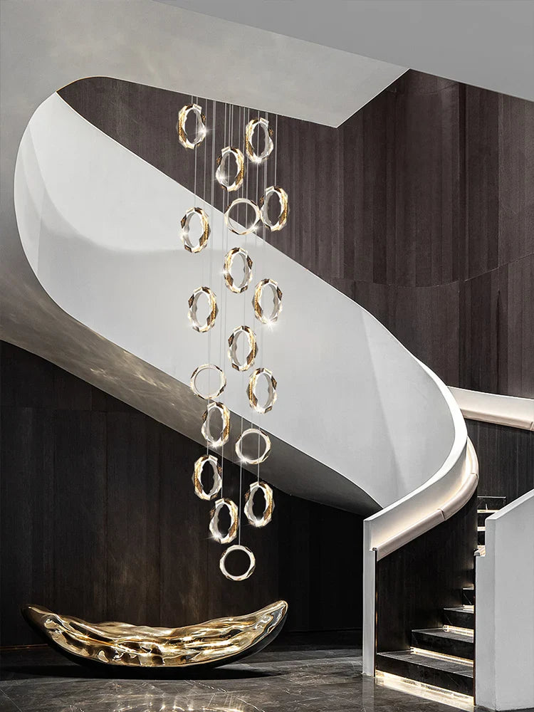 lampadario design nordico per loft e scale elegante