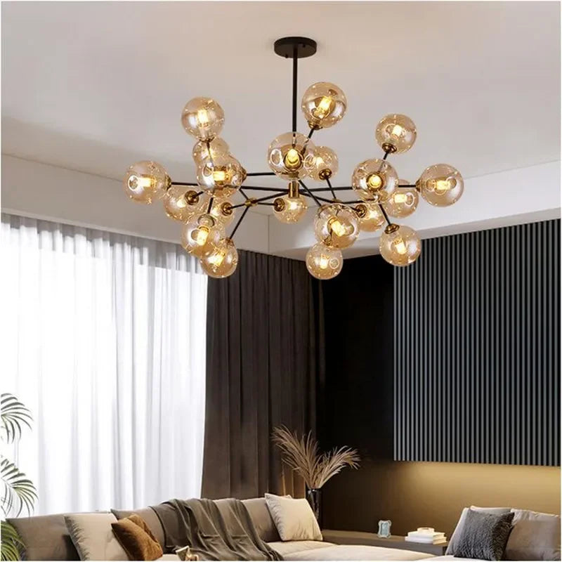Lampadario sospeso elegante trasparente unico