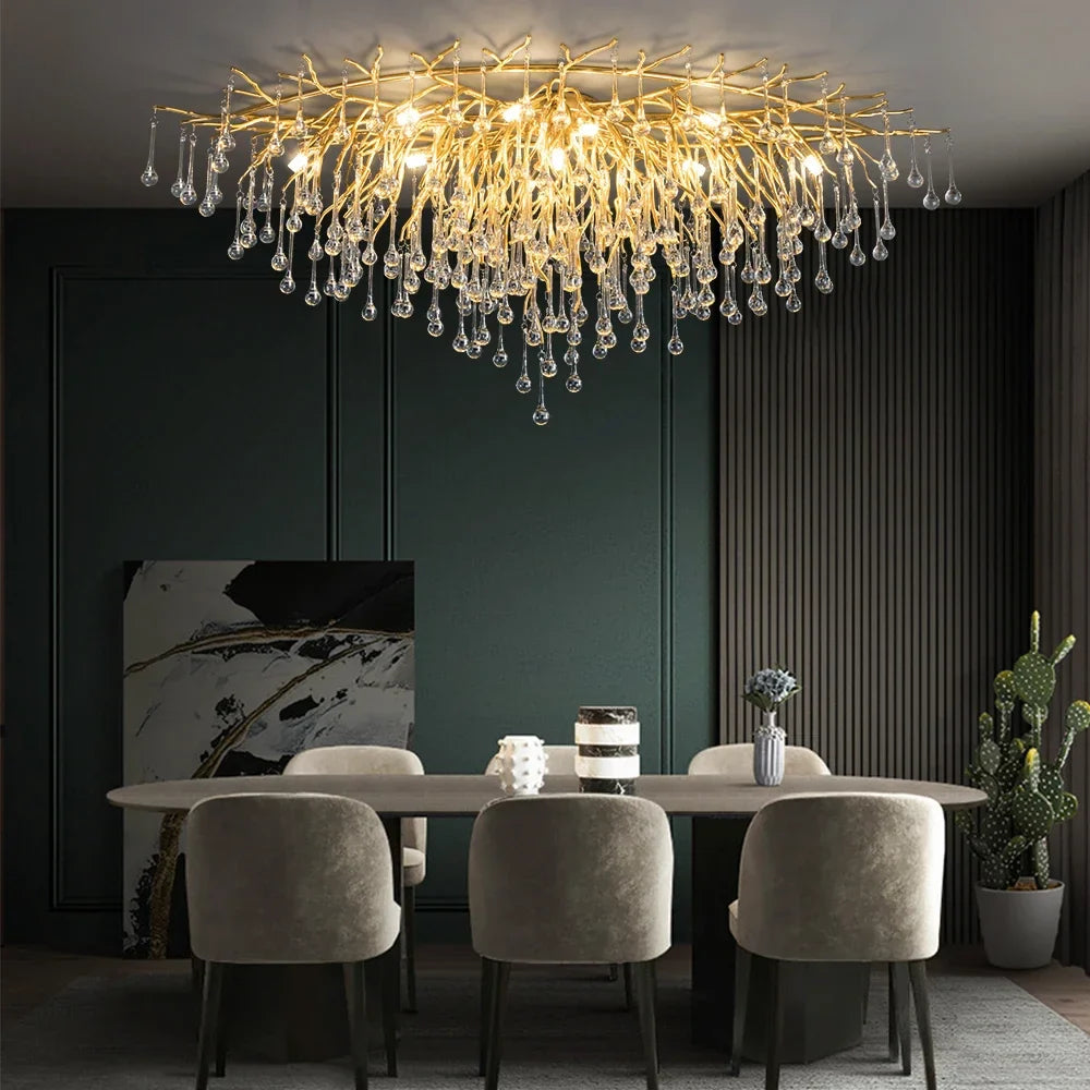 Lampadario cristallo nordico essenziale.