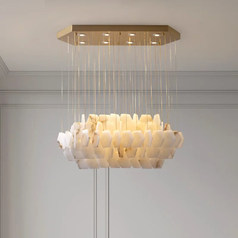 lampadario moderno in pietra naturale per decorazione interna 2024