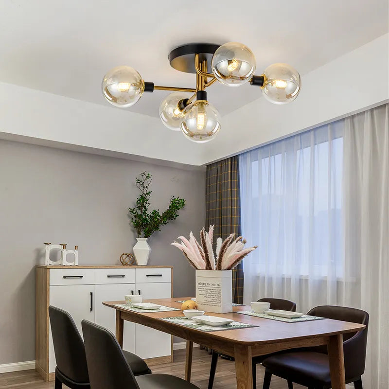 Lampadario LED vetro elegante sospeso