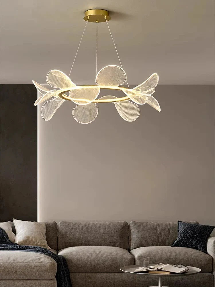 lampadario in acrilico minimalista design creativo a petali