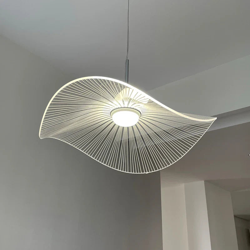 lampadario nordico led acrilico design onde postmoderno