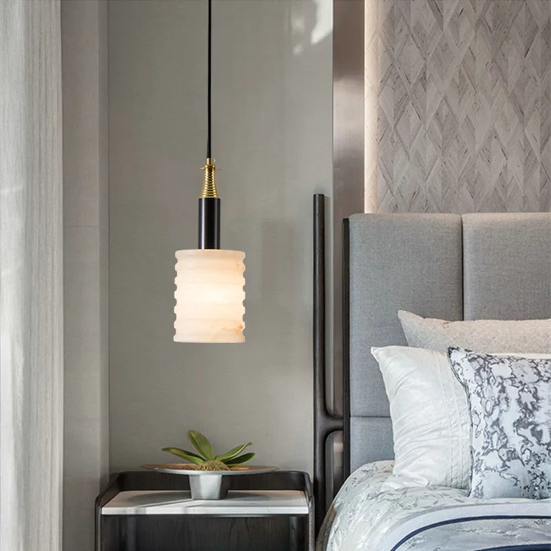 lampadario in marmo cinese stile moderno minimalista per ristorante e bar