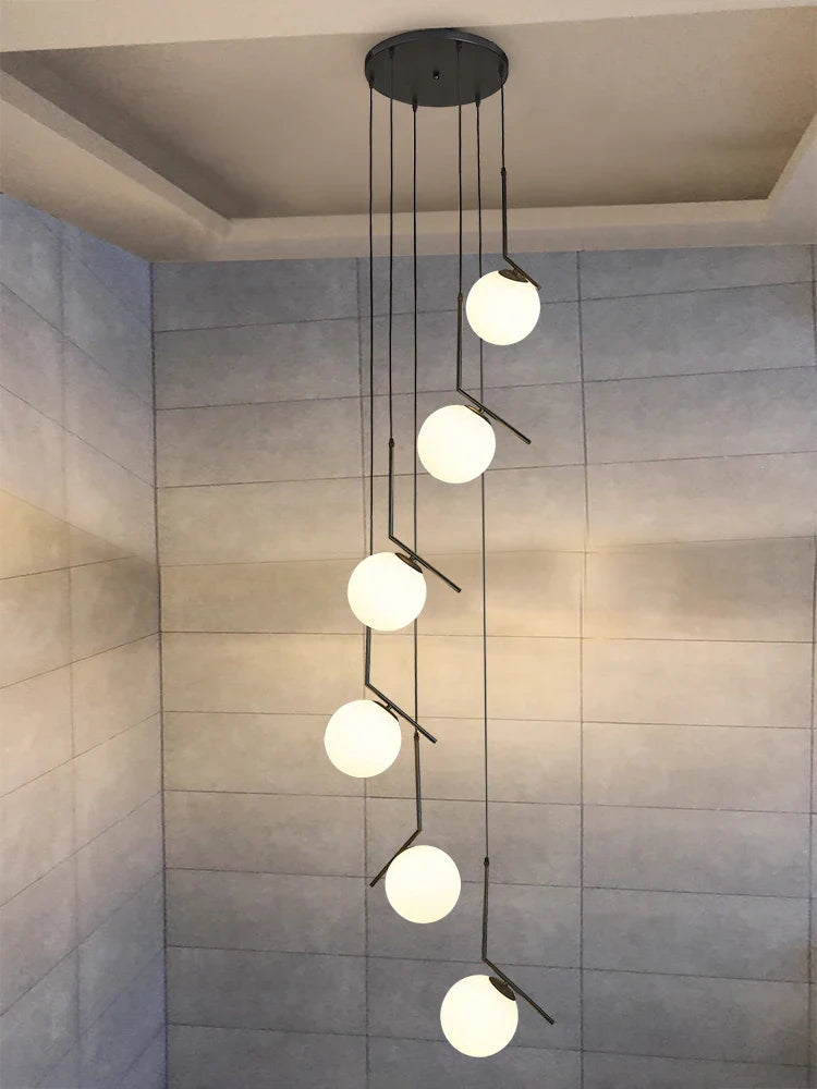 Lampada sospensione sfera scandinava elegante