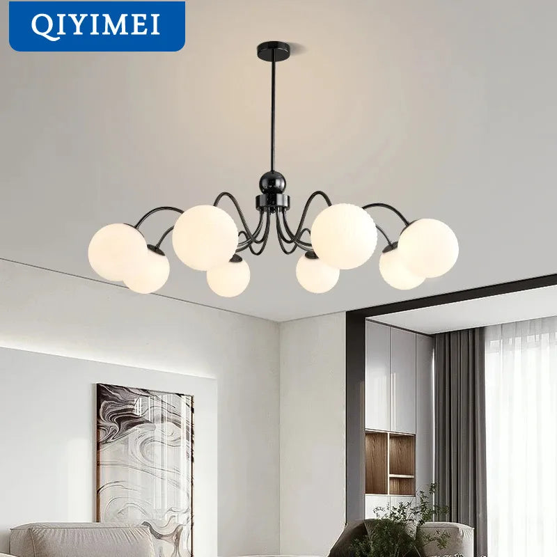 Lampadario LED ArtGlass elegante Qiyimei