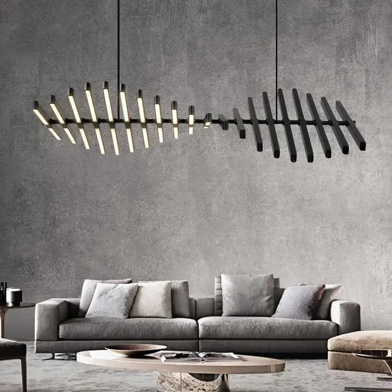 lampadario moderno minimalista design nordico lineare