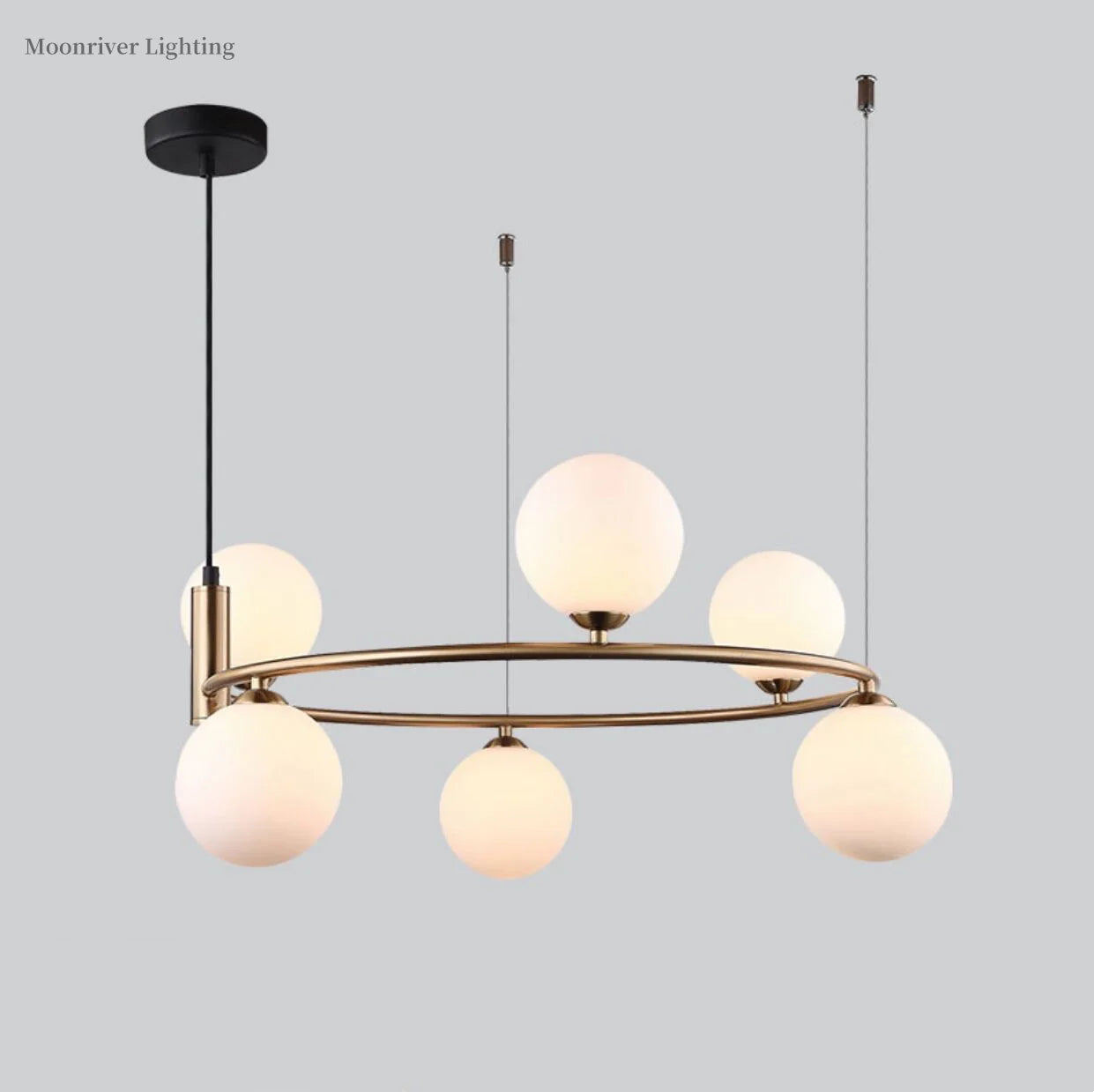 lampadario in vetro bianco minimalista per decorazione interna moderna