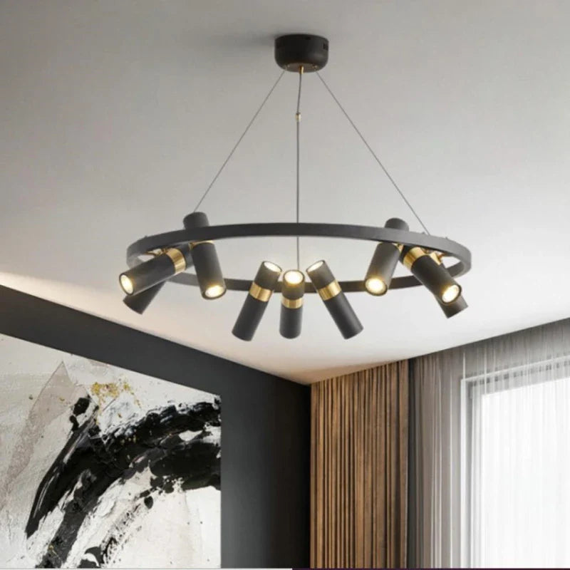 lampadario led moderno design industriale per decorazione d'interni