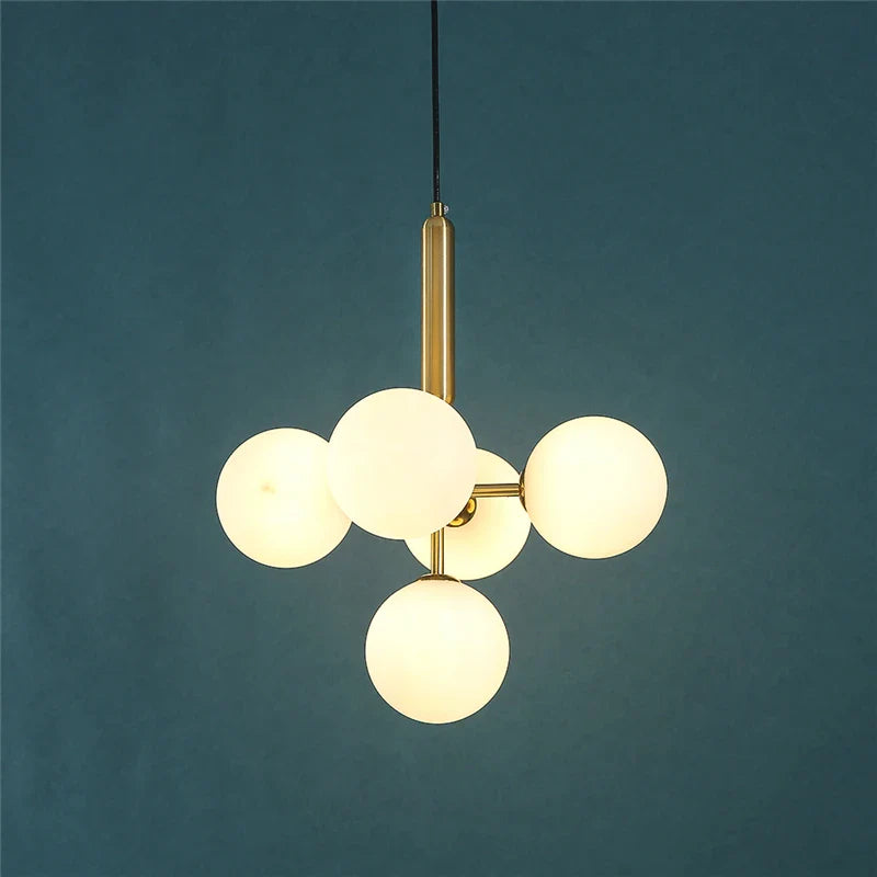 lampadario minimalista moderno multi-testa a forma di grappolo stile italiano