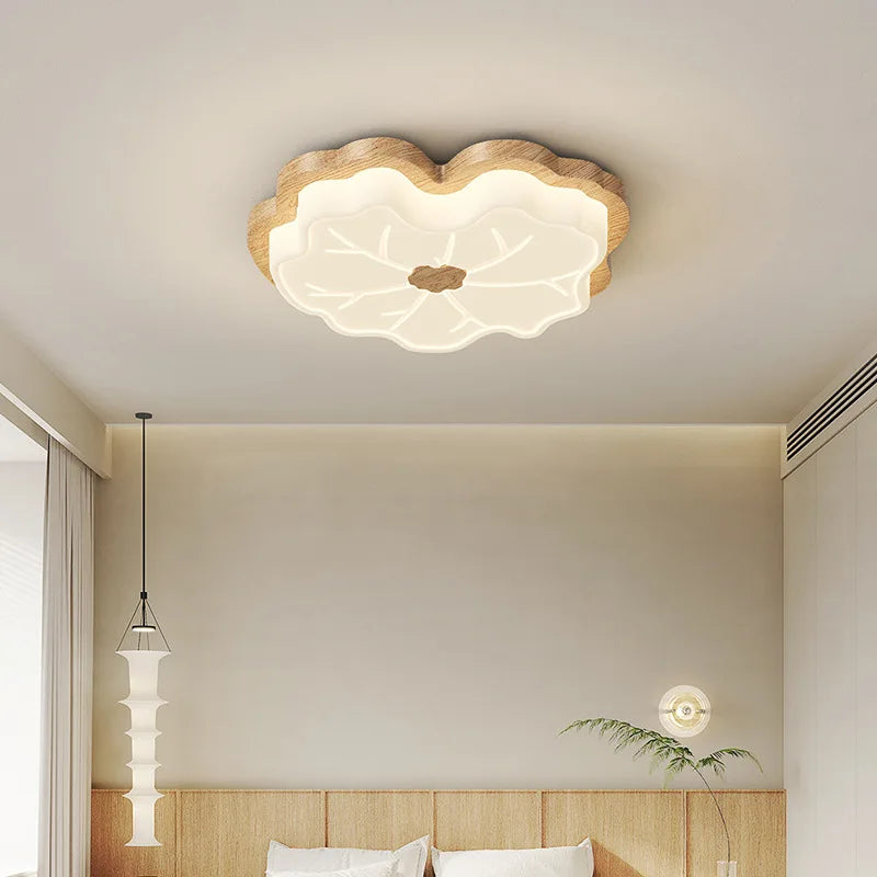 lampadario moderno effetto legno a forma di foglia d'albero creativo