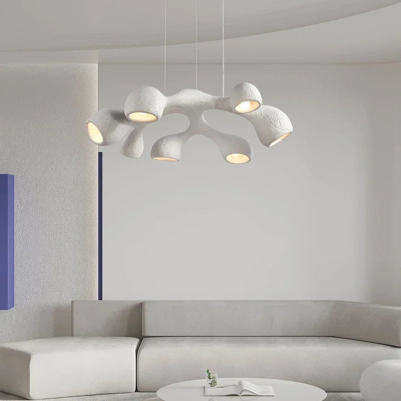 lampadario stile wabi-sabi giapponese led per villa clubhouse duplex