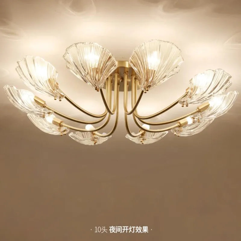 lampadari in rame moderni per un'illuminazione interna elegante