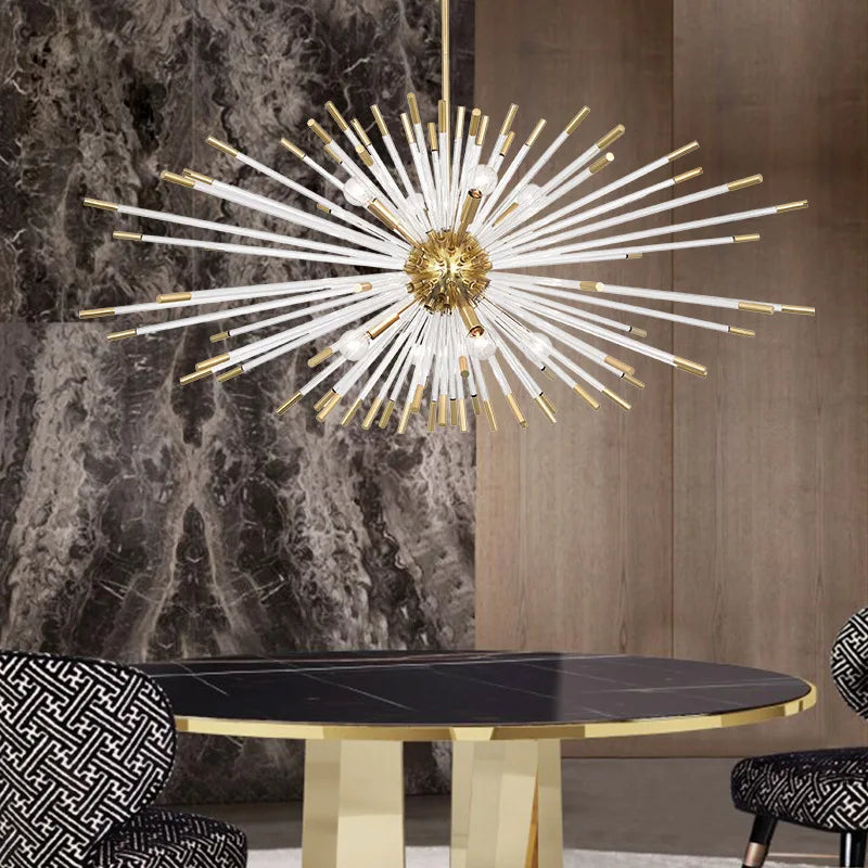 lampadario di lusso a forma di soffione illuminazione decorativa in stock