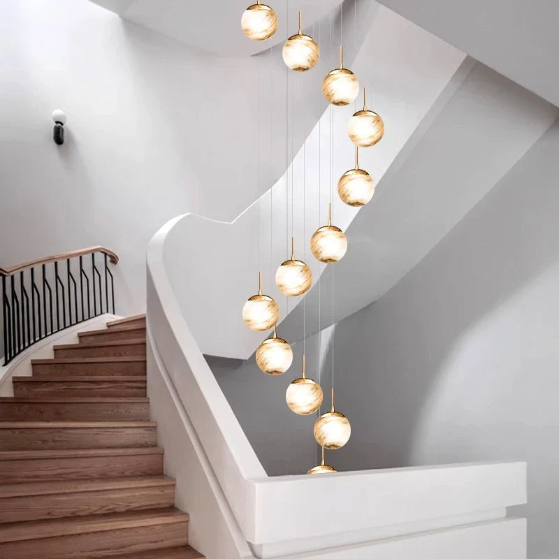 Lampadario scala moderno illuminazione interna plafoniera per soggiorno illuminazione interna