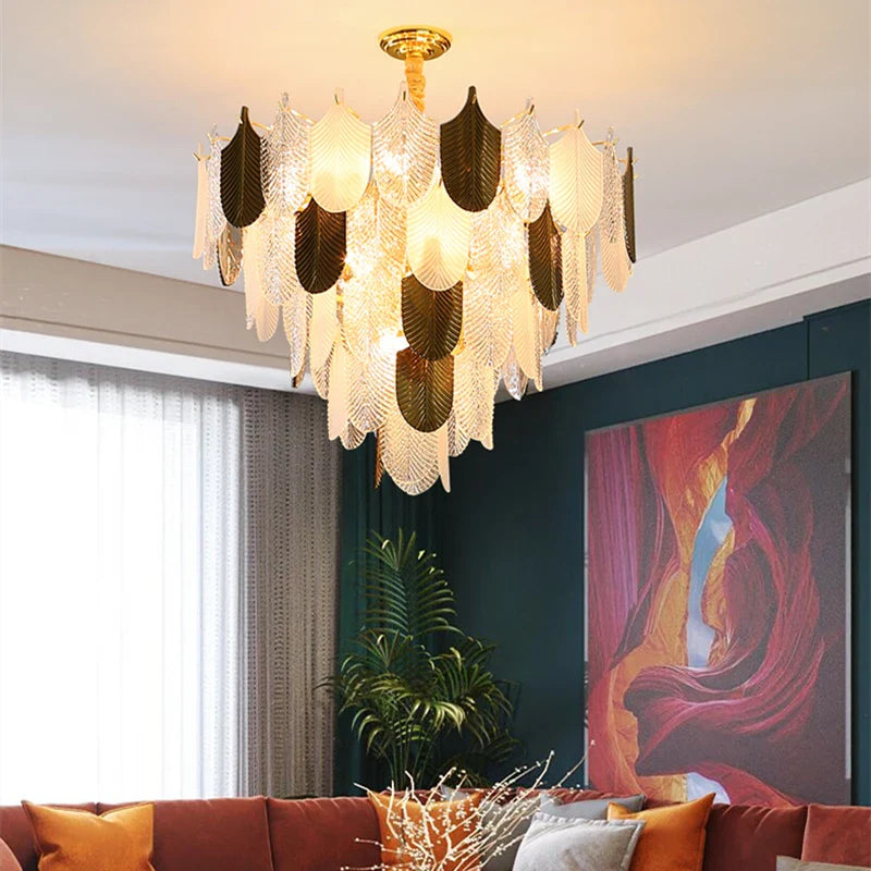 lampadario in vetro led design sospensione lampada acrilica