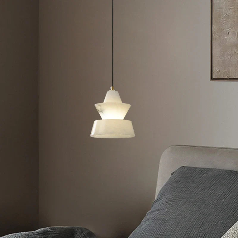 lampadario in marmo naturale sospensione retrò decorazione nordica