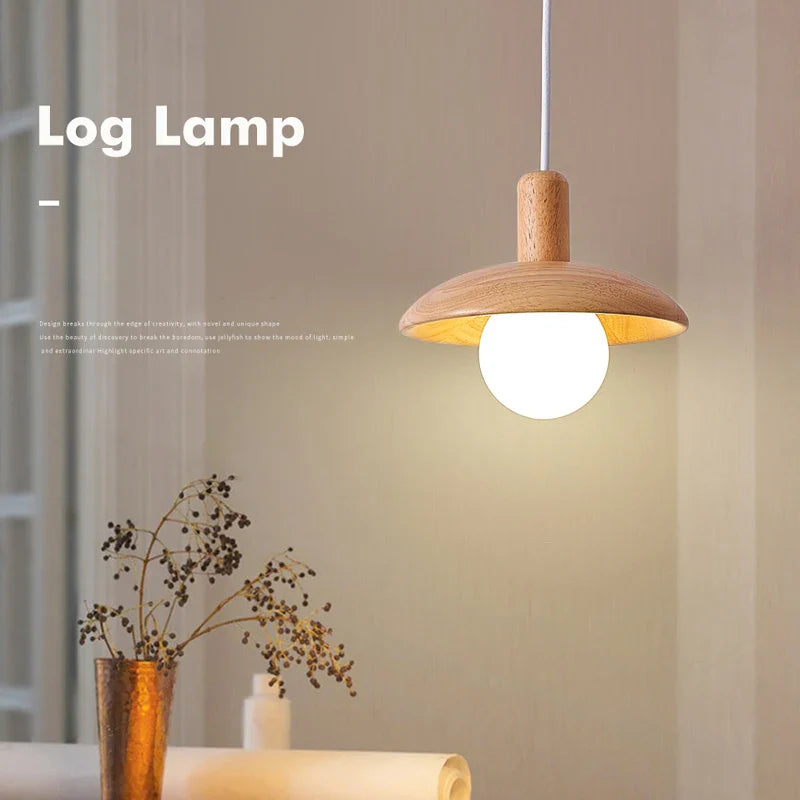 lampadario LED tronchi fresco stile nordico creativo arte in legno