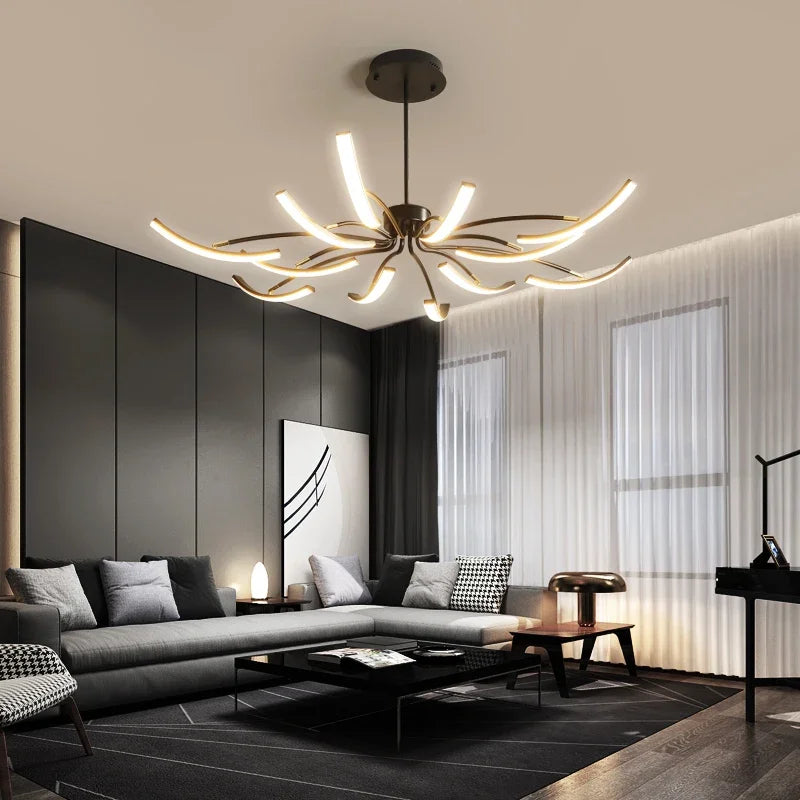 Lampadario LED moderno finitura opaca elegante