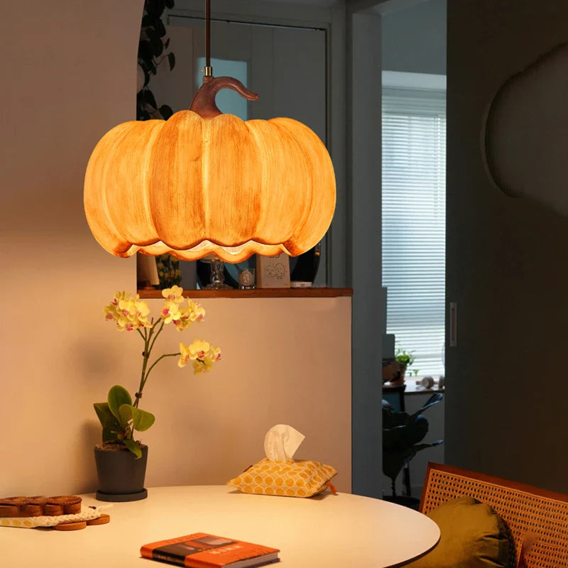 lampadario giapponese retrò wabi sabi led zucca per ristorante